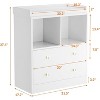 Dresser with Removable Changing Tray, Nursery Dresser with 3 Large Drawers, Modern Baby Changing Station & Storage for Nursery, Solid Wood Table - 3 of 4