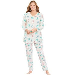Avenue Body Three-Quarter Sleeve Pajama Set - 1 of 2