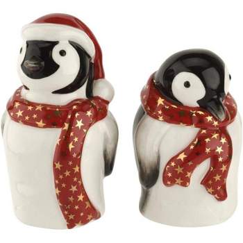 Spode Christmas Tree Penguin Design 2-Piece Salt and Pepper Set