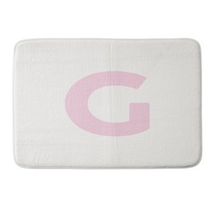 Deny Designs April Lane Art Block Monogram Memory Foam Bath Mat - 1 of 4
