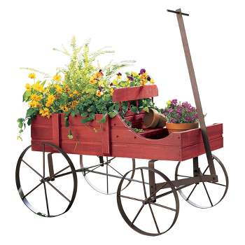 Collections Etc  Wagon Decorative Indoor / Outdoor Garden Backyard Planter