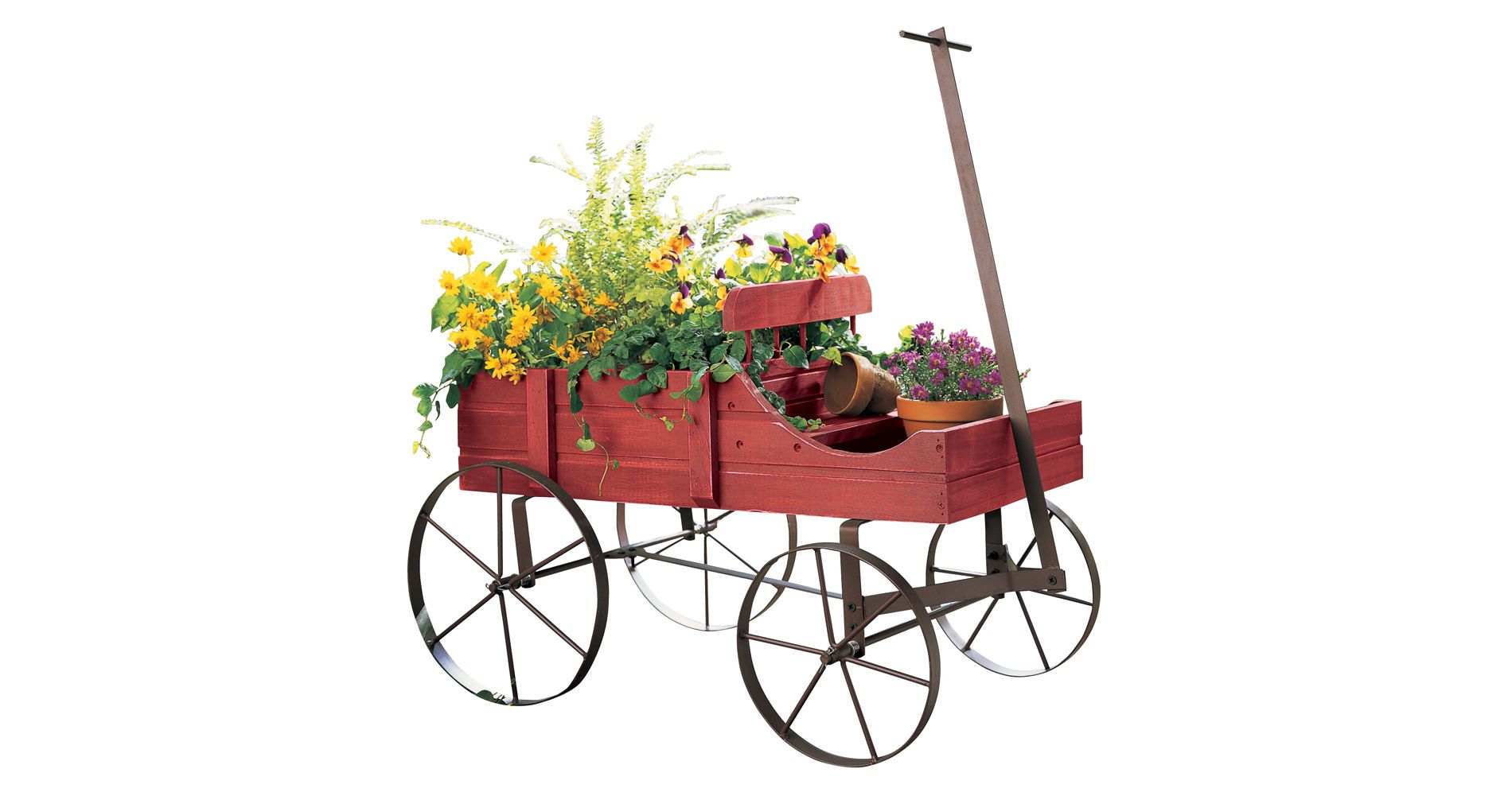 Collections Etc  Wagon Decorative Garden Planter NO SIZE Country Red