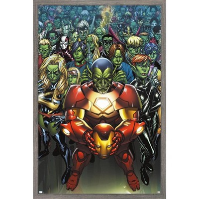 Marvel Comics - Secret Invasion - Avengers: The Initiative #15 Wall Poster,  14.725 x 22.375 Framed 