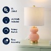 JONATHAN Y Daphne Contemporary Transitional Metal/Glass Ribbed Gourd LED Table Lamp - 4 of 4