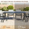 Garvee 71″ Marine‑Grade Aluminum Outdoor Dining Table Set with Umbrella Hole, 6 Aluminum Outdoor Dining Chairs with Quick-Dry Textilene Fabric - 4 of 4