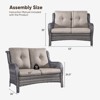 Buenhomino Outdoor Patio Couch Wicker Sofa Loveseat- 2 Seater Rattan Sofa for Outside Patio Garden with Deep Seating and Olefin Cushions - 4 of 4