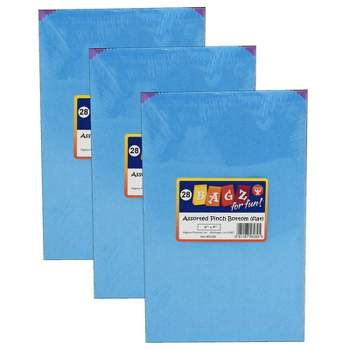 Hygloss Pinch Bottom Bags, Assorted Colors, 6" x 9", 28 Per Pack, 3 Packs