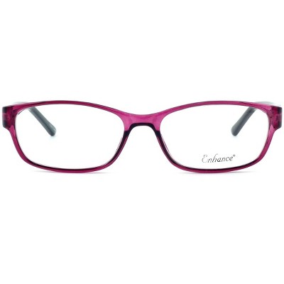 Enhance Optical Designer Reading Glasses EN3903-BLK-49 mm Black Crystal Cateye