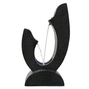 Northlight 13.75" Black Small Modern Outdoor Garden Water Fountain - 1 of 4