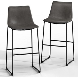 Dreama Retro Side Chair Dining Chair with Metal Legs for Kitchen, Living, Dining Room, Set of 2,The Pop Home - 1 of 4