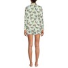 Lands' End Women's Plus Size Matte Satin 2 Piece Pajama Set - Long Sleeve Top and Shorts - 2 of 3