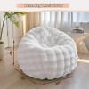 Itopfox Fluffy Faux Rabbit Fur Bean Bag Cover, Big Luxury Fuzzy Stuffed Animal Storage Bubble Bean Bag Chair Home, Comfy Shaggy Furry Beanbag Cover - 2 of 4