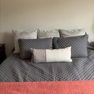 16x42 Slub Center Stripe Oversized Lumbar Bed Pillow Sour Cream - Hearth  & Hand™ With Magnolia : Target