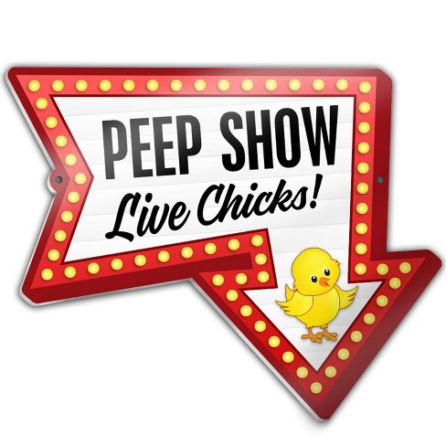 Bigtime Signs 11" x 9.5'' Peep Show Live Chicks Chicken Coop Decor Sign - image 1 of 4