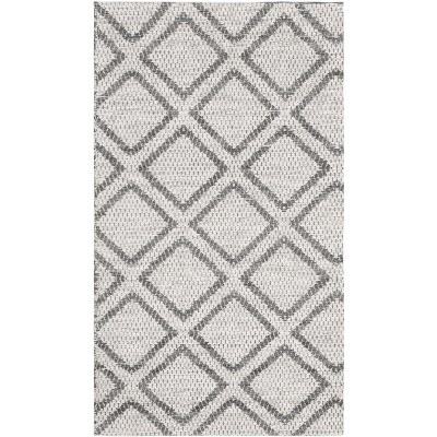 Micro-loop Mlp514 Hand Tufted Accent Rug - Silver/dark Grey - 2'6