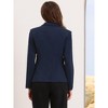 INSPIRE CHIC Women's One Button Notch Lapel Long Sleeve with Shoulder Pads and Pockets Blazer - 3 of 4