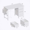 LIVAREEmlen 47.3" Office Desk With Power Outlet,3 Drawers,Side Pocket, Study Desk,Frame Stability Reversible For Home Desk, Computer Desk, Game Table - 2 of 4