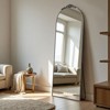 PexFix 64" x 21" Modern Full Length Floor Mirror with Stand Slim Black Aluminum Frame Arched Top Rectangle - 4 of 4