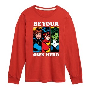 Boys' - Marvel - Be Your Own Hero Long Sleeve Graphic T-Shirt - 1 of 4