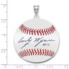 Black Bow Jewelry Sterling Silver Early Wynn Signature LG Enamel Baseball Pendant - 4 of 4