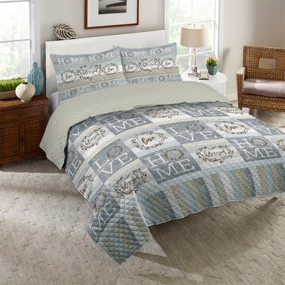 Laural Home Loving Home King Quilt Set