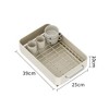 Dish Drying Rack, Pull Out Cabinet Drawer for Kitchen, Metal Slide Out Dish and Bowl Drying Rack Holder Shelf for Bathroom Living Room - 2 of 4