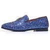 Santimon Men's Prom Glitter Dress Loafers Slip On Shoes Classic Tuxedo Dress Shoes White - 3 of 4