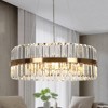 LNC Evacampbell 6-Lights 23.6" Luxury and Glam Drum Medium Luxury Chandelier, Plating Gold and Facted Crystal - 2 of 4