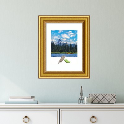 Townhouse Gold Antiqued Wood Poster Frame 17.88" x 14.88"