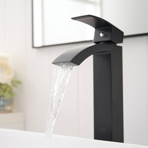 Black Tall Bathroom Faucet with Single Hole - 1 of 4