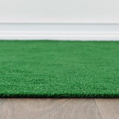 Green Synthetic Turf Indoor Outdoor Area Rug 5' x 7'