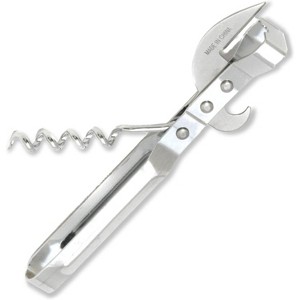Chef Craft 3-in-1 Durable Metal Can Opener, Cork Screw and Bottle Opener - 1 of 4