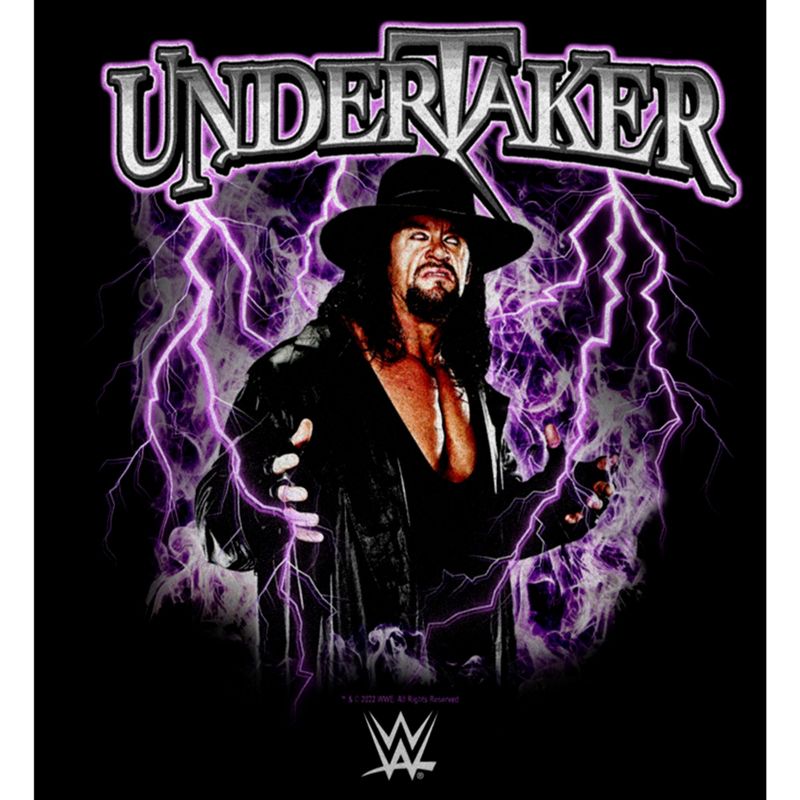 Boy's WWE Undertaker Purple Lightning Logo T-Shirt, 2 of 6