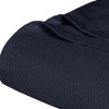 HomeRoots King Navy Blue Cotton Woven Chevron Blanket - 4 of 4