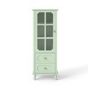 Homy Casa Tall Kitchen Pantry Cabinet with Glass Doors and Drawers, Solid Wood Legs, for Dining Room or Living Room - 4 of 4