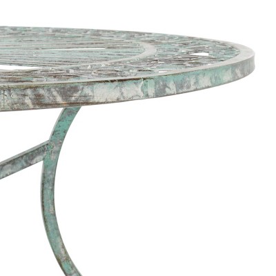 Thessaly Antique Green Iron 5-Piece Outdoor Dining Set