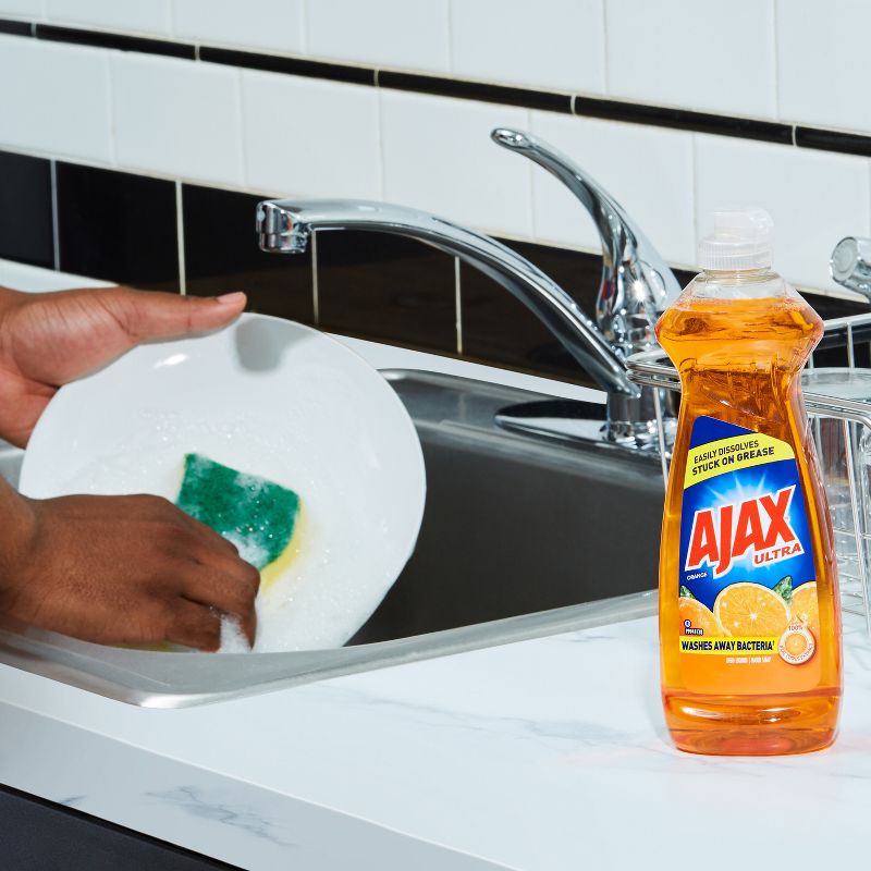 Ajax Orange Ultra Triple Action Dishwashing Liquid Dish Soap, 3 of 13