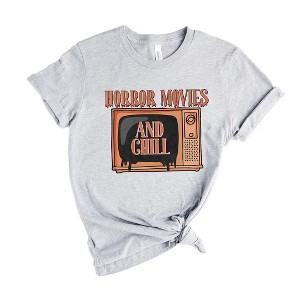 Simply Sage Market Women's Horror Movies And Chill TV Short Sleeve Graphic Tee - 1 of 4