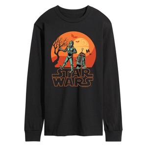 Men's - Star Wars - C3PO & R2D2 Halloween Scene Long Sleeve Graphic T-Shirt - 1 of 3