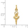 Black Bow Jewelry 14k Yellow Gold Mini Ballerina Charm - 4 of 4