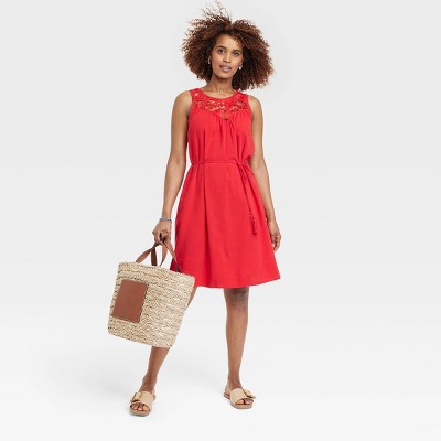 Sleeveless Wide Knox A-Line Strap Dress | Women\'s Rose - eBay