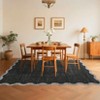 Washable Rug Modern Scalloped Rug Non Slip, Neutral Indoor Carpet - 3 of 4