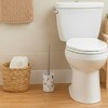 Evideco French Home Goods Marble Effect Freestanding Toilet Brush and Holder Set - 2 of 4