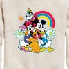 Boys' - Disney - Character Group Rainbow Flower Graphic Long Sleeve Fleece Sweatshirt - 2 of 4