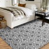 Modern Soft Fluffy Living Room Rugs with Geometric Pattern, Plush Non Slip Non Shedding Throw Carpet for Nursery Bedroom Payroom - 3 of 4