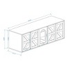 Cesicia White 59.05"L x 17.71"W x 18.89"H Modern Wooden Cat Box Furniture with Double Room, Giving Cats The Greatest Privacy Space - 2 of 4