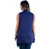Plus Asymmetric Open Front Cardigan - 24seven Comfort Apparel™ - 3 of 3