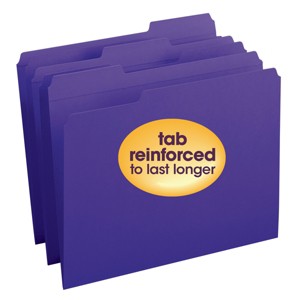 Smead File Folder, Reinforced 1/3-Cut Tab, Letter Size, 100 per Box - 1 of 4