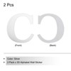 Unique Bargains 3D Acrylic Self-Adhesive Mirror Alphabet Sticker Wall Decals 2 Pcs - 3 of 3