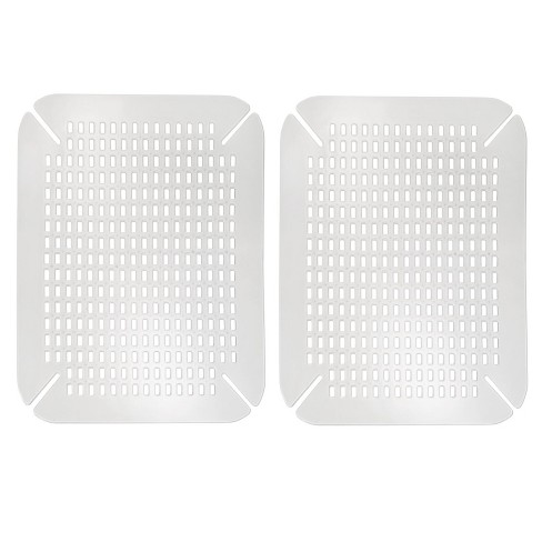 mDesign Kitchen In-Sink Protector Set - 1 Sink Saddle, 1 Sink Mat